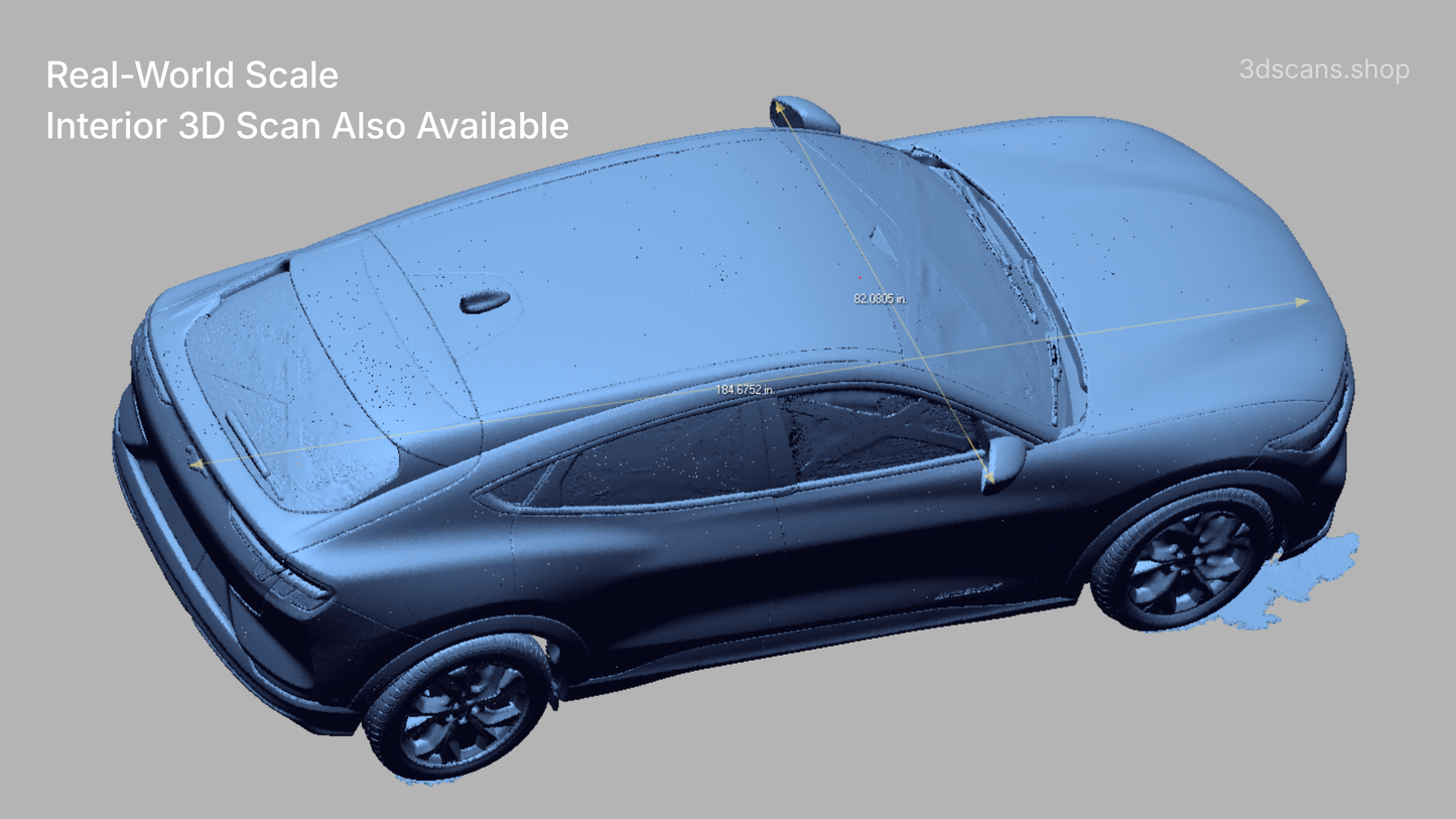 2023-2025 Ford Mustang Mach E – High-Accuracy Automotive 3D Scan (STL)